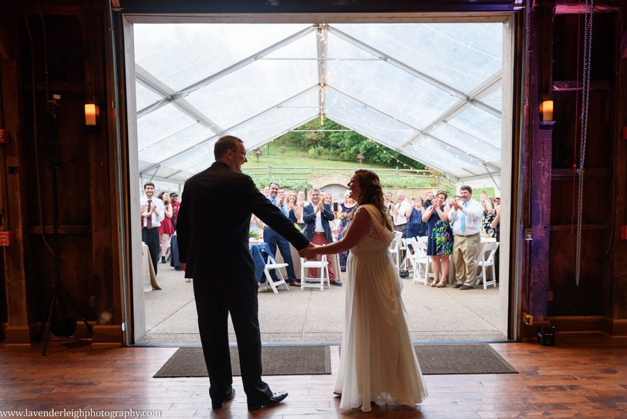 Bride and Groom's Reception Introduction at the Pittsburgh Botanic Garden