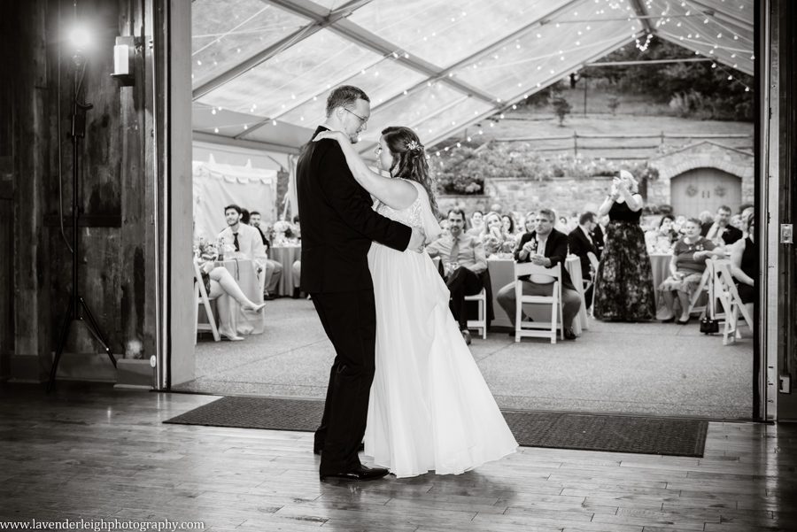 Bride and Groom's First Dance at the Pittsburgh Botanic Garden