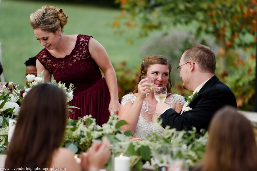 Maid of Honor's Toast at the Pittsburgh Botanic Garden Wedding Reception