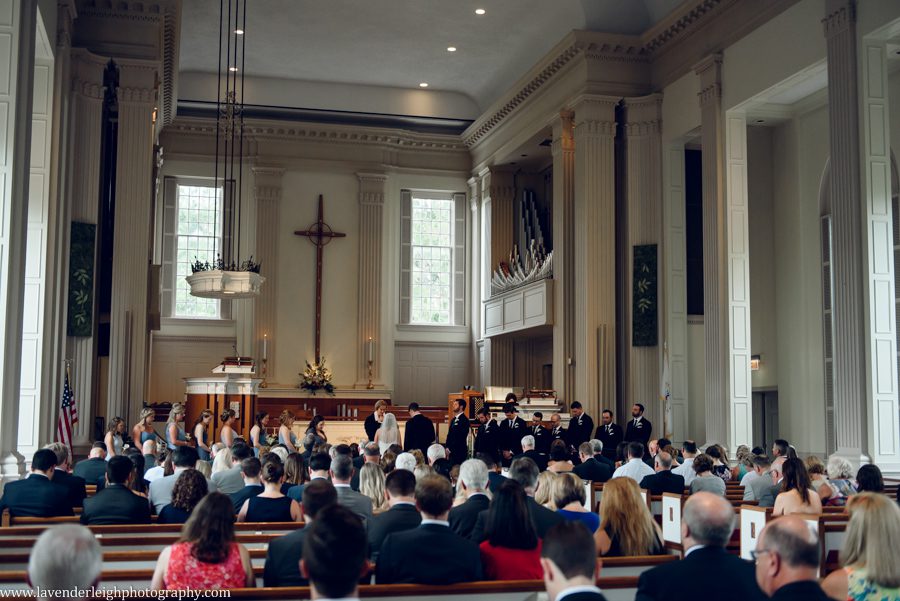An elegant wedding with the ceremony at Westminster Presbyterian Church and the reception at the Heinz History Center.
