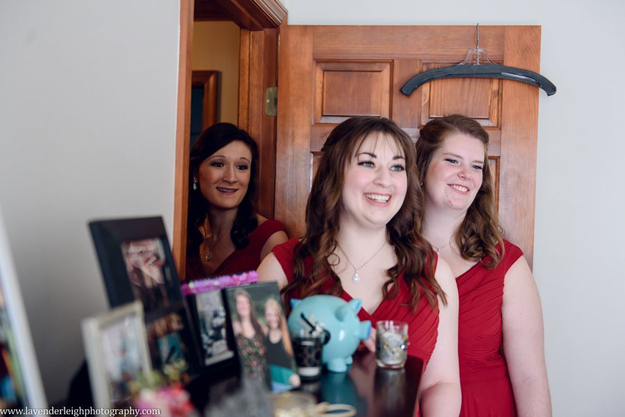 A winter wedding in Pittsburgh, Pennsylvania. The ceremony took place at St. John and Paul church, and the reception was hosted at the Chadwick ballroom in Wexford. Images by Lavender Leigh Photography. 