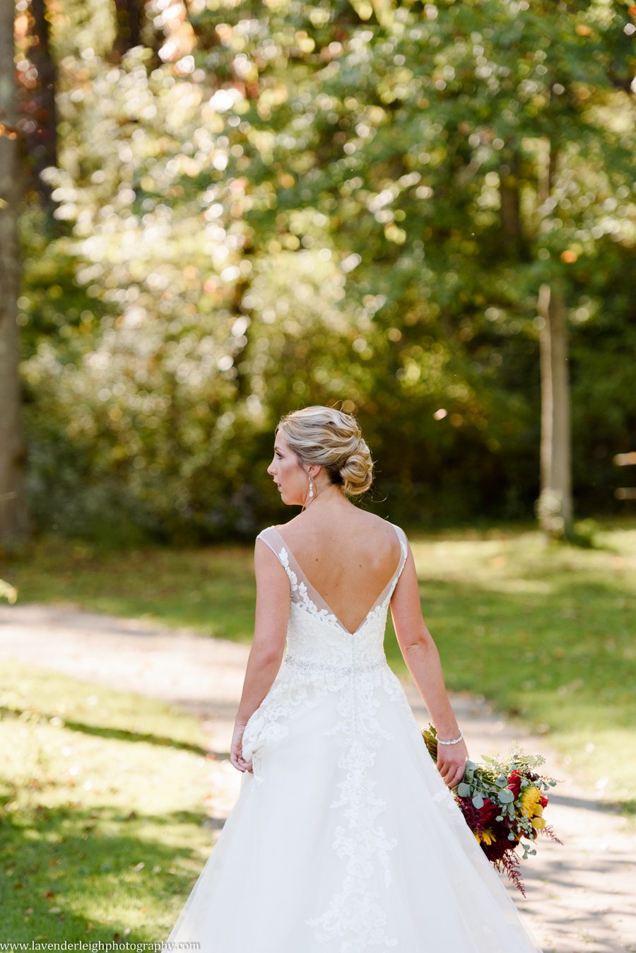 Bride in Twin Lakes Park in Greensburg, Pennsylvania