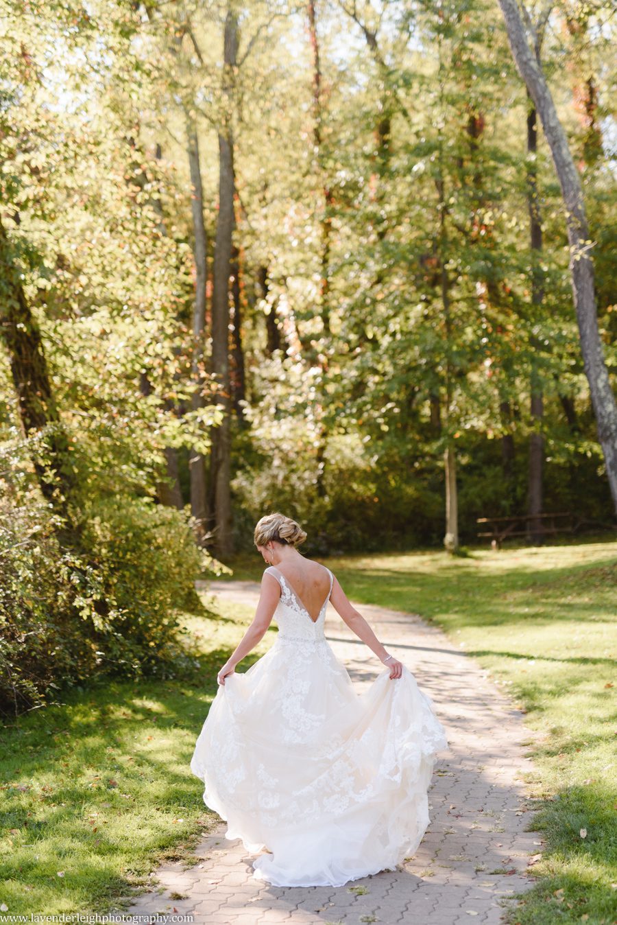 Bride at Twin Lakes Park in Greensburg, Pennsylvania