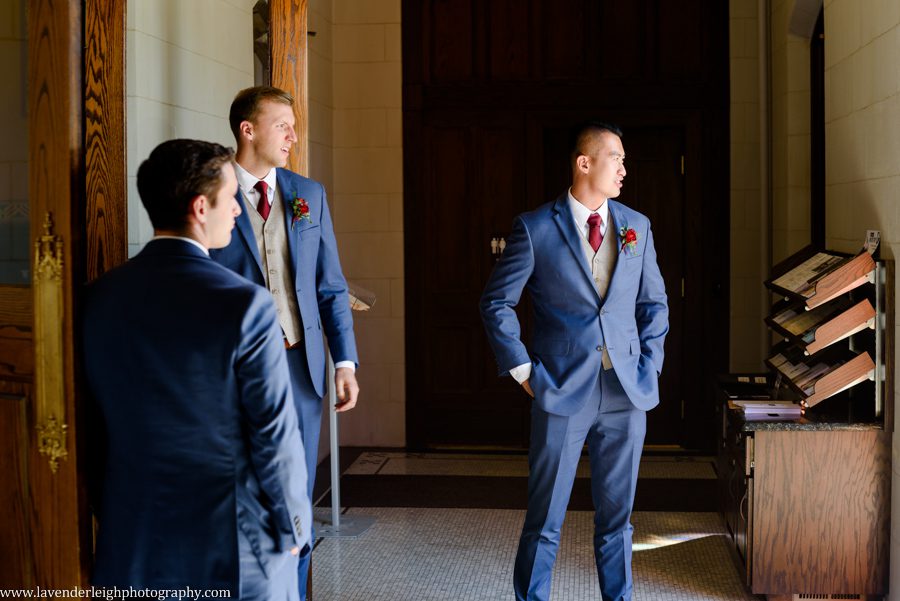 Groomsmen Wait for Ceremony to Begin