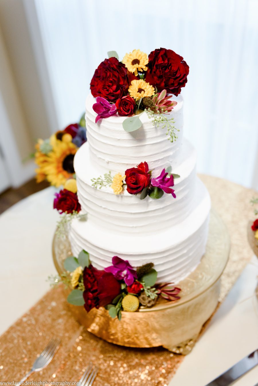 Wedding Cake at The Event Center at the Waterworks Wedding
