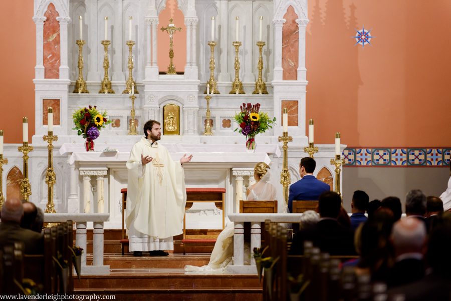 Wedding Ceremony at the Holy Family Church in Latrobe, Pennsylvania