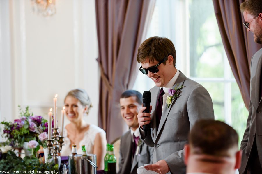Bride and Groom Toasts at the University Club in Pittsburgh, Pennsylvania