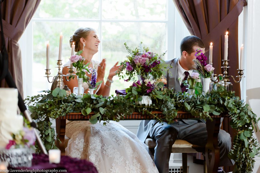 Bride and Groom React to Toasts at the University Club in Pittsburgh, Pennsylvania