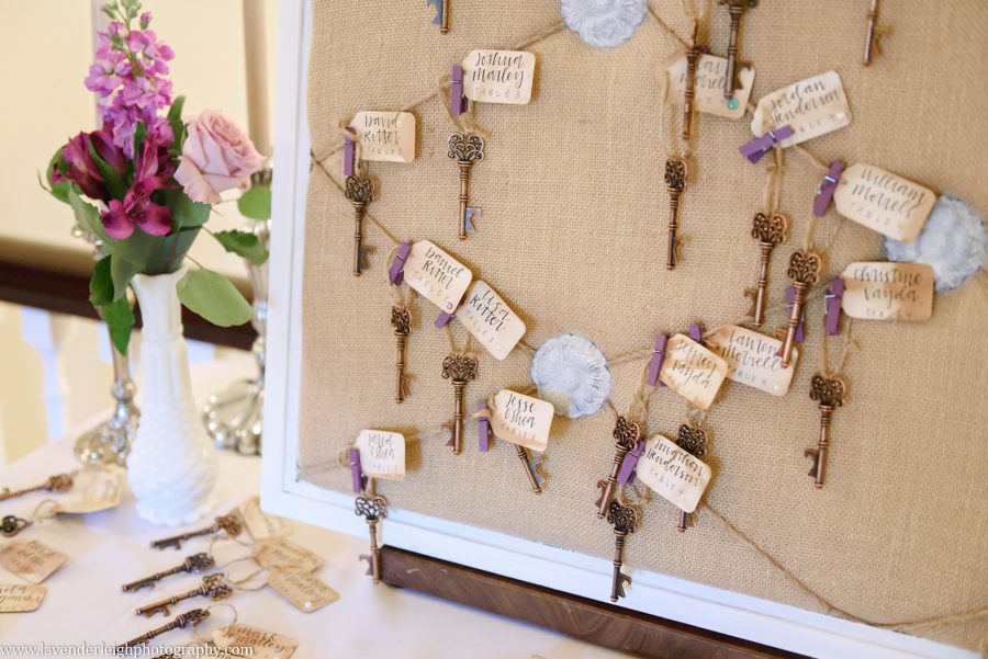 Escort Cards at the University Club Wedding