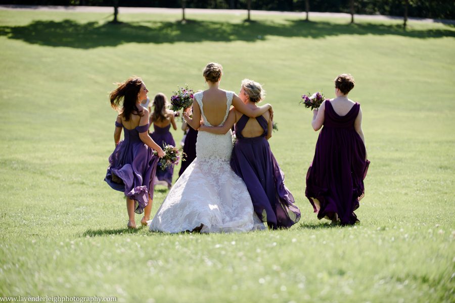 Bride and Bridesmaids at Schenley Park