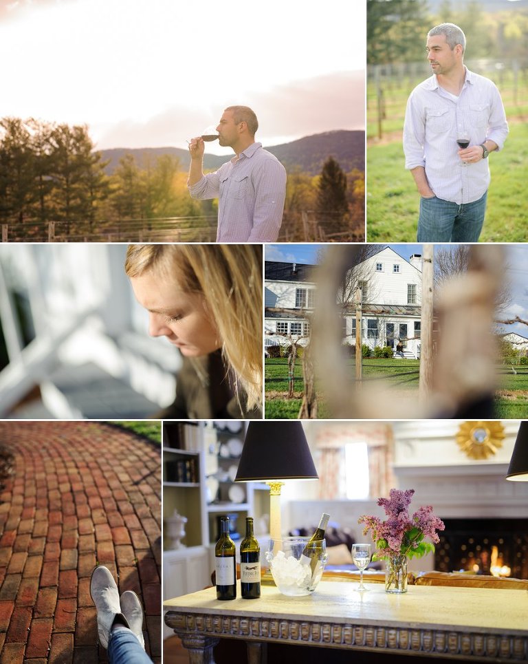 grapevines, wine drinking, Farmhouse, happy hour, golden hour, sunset, bed and breakfast, lavender leigh photography