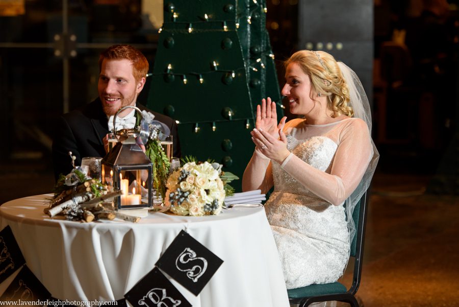 Bride and Groom's reaction to toast