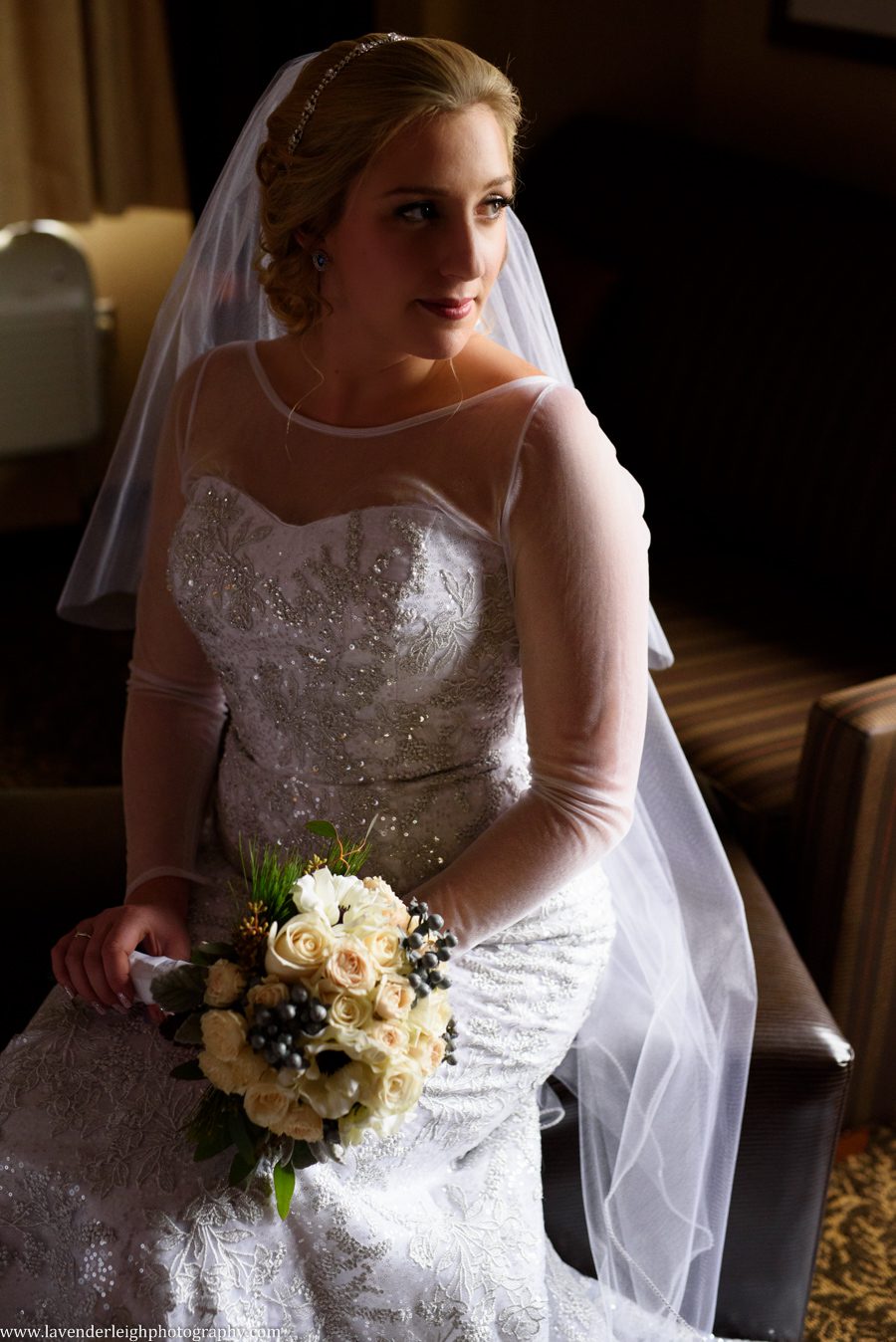 A bridal portrait before her wedding day begins