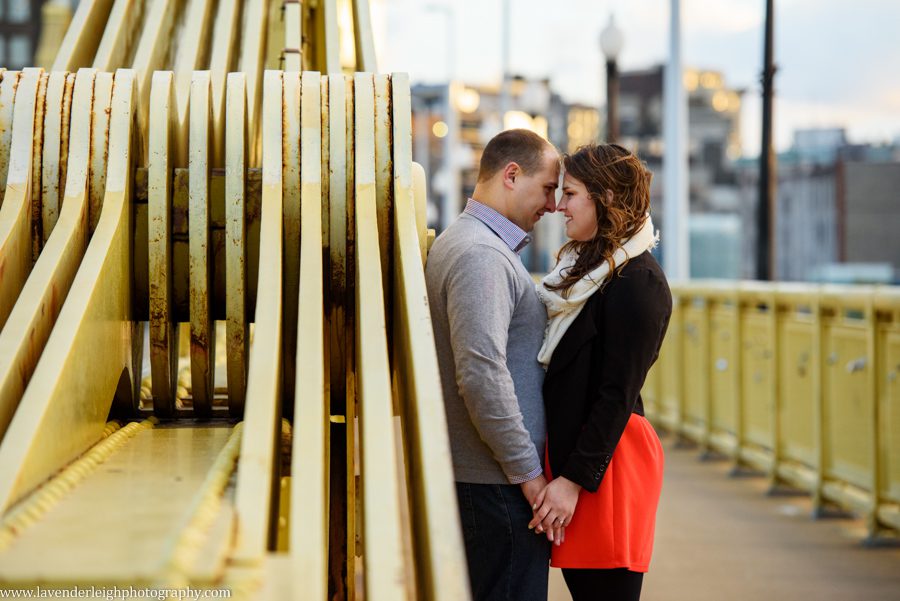 Pittsburgh, City, Engagement Session, Fall, Autumn, Engagement Photos, Downtown, Bridges, Sunset, Skyscraper, Three Rivers, Wedding Photographer, Lavender Leigh Photography, Blog