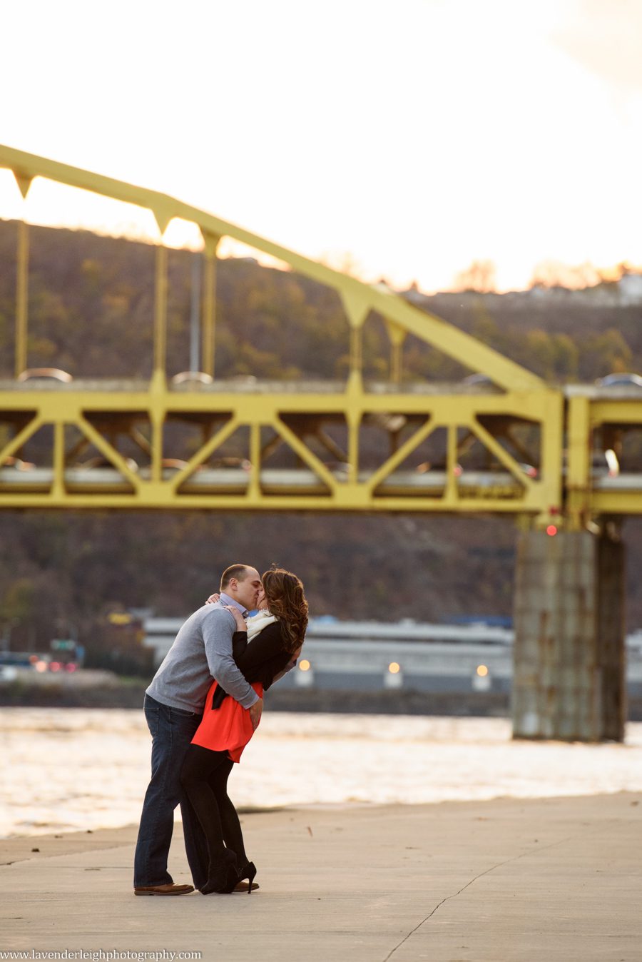 Pittsburgh, City, Engagement Session, Fall, Autumn, Engagement Photos, Downtown, Bridges, Sunset, Skyscraper, Three Rivers, Wedding Photographer, Lavender Leigh Photography, Blog
