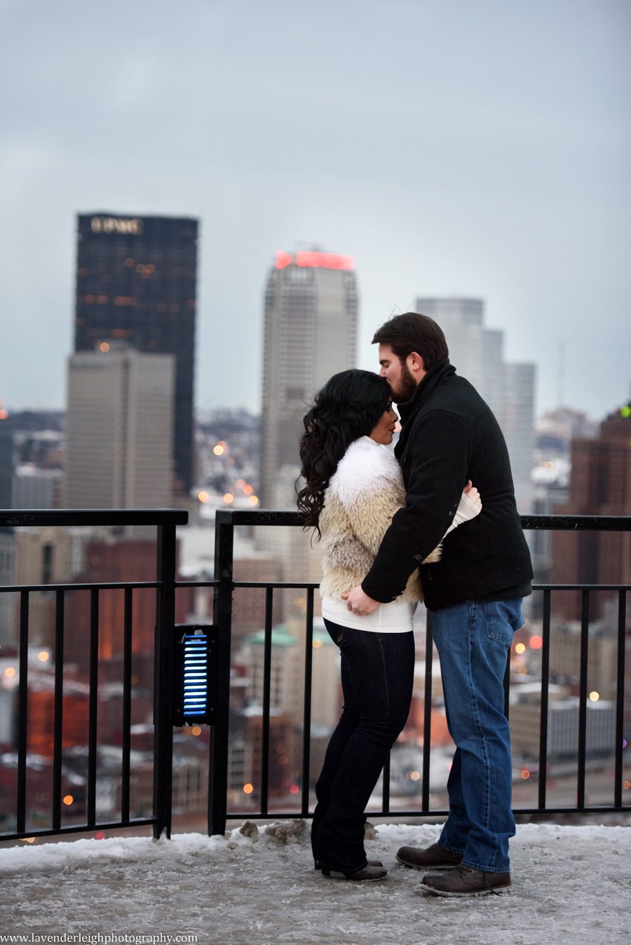 Downtown, Mt. Washington, Overlook, city engagement session, Gateway Center Park, Pittsburgh, wedding photographer, Lavender Leigh Photography, blog