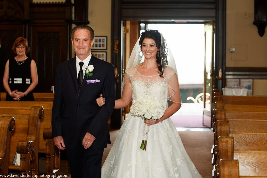 bride, father, processional, wedding ceremony, St. Mary of the Mount, Pittsburgh