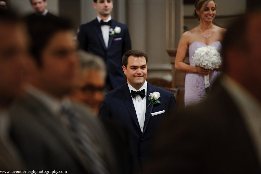 groom, processional, St. Mary of the Mount, first look, wedding