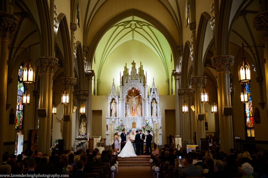 bride, groom, wedding vows, St. Mary of the Mount, Pittsburgh