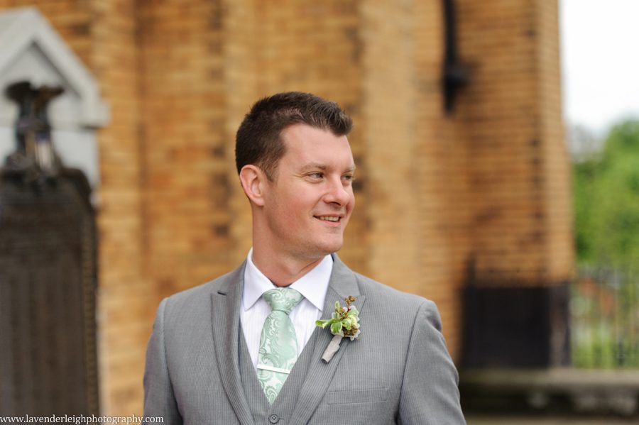 groom, portrait, church, St. Mary of the Mount, wedding day