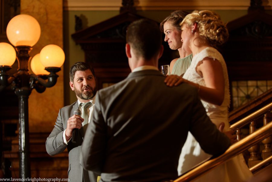 best man, toast, bride, groom, wedding reception, The Grand Concourse