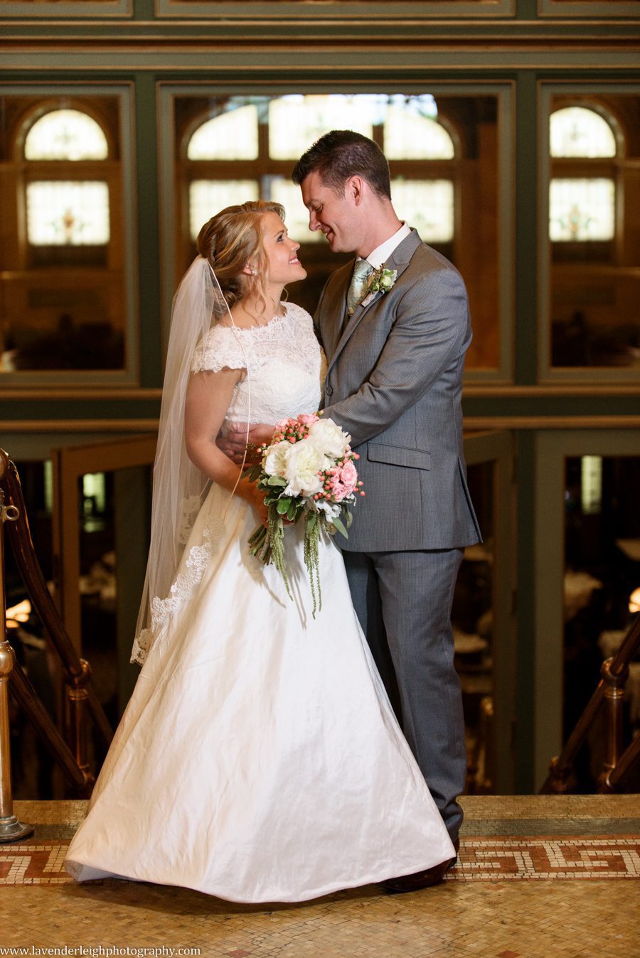Grand Concourse, city, station square, Pittsburgh, bride, groom, Lavender Leigh Photography
