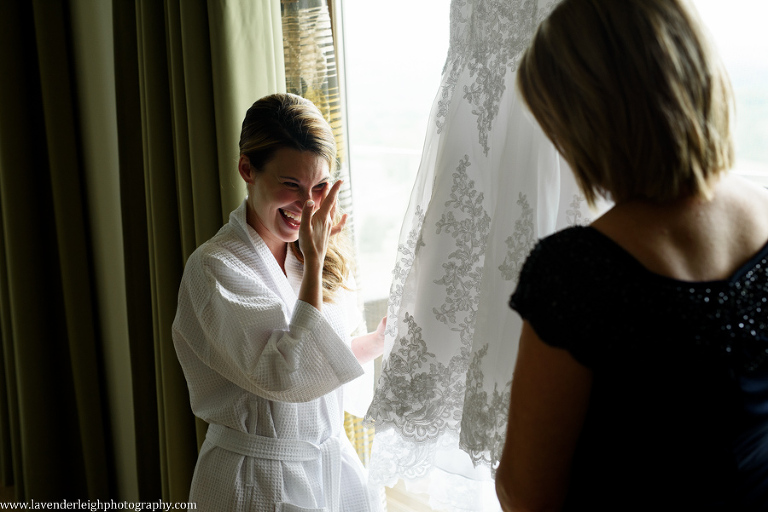 Bride Crying When She Sees Mom