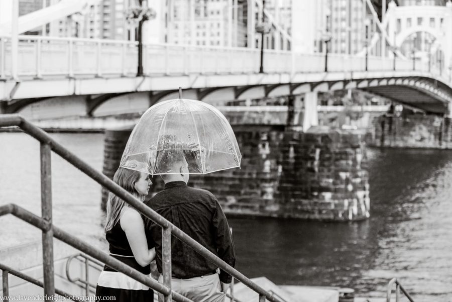 An engagement photography session on the North Shore in Pittsburgh, PA.
