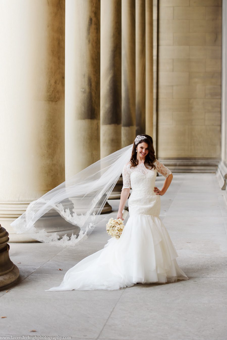 Bride at the Mellon Institute in Pittsburgh, Pennsylvania