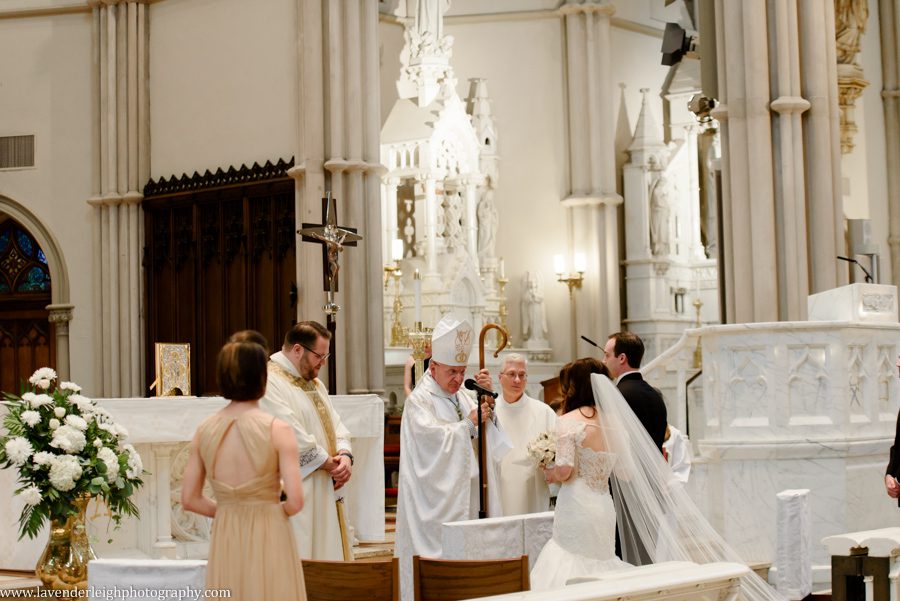 a wedding ceremony at St. Paul Cathedral in Pittsburgh, Pennsylvania