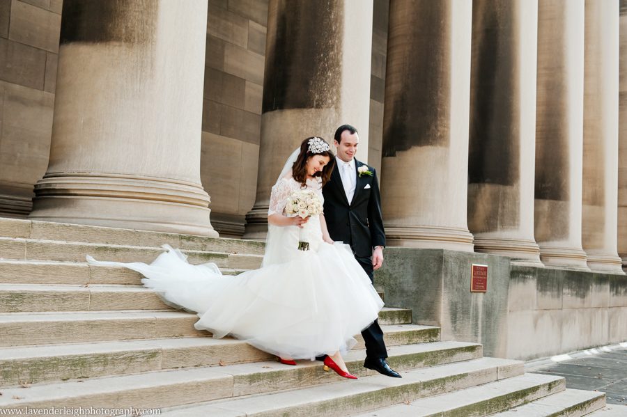 Bride and Groom at the Mellon Institute in Pittsburgh, Pennsylvania
