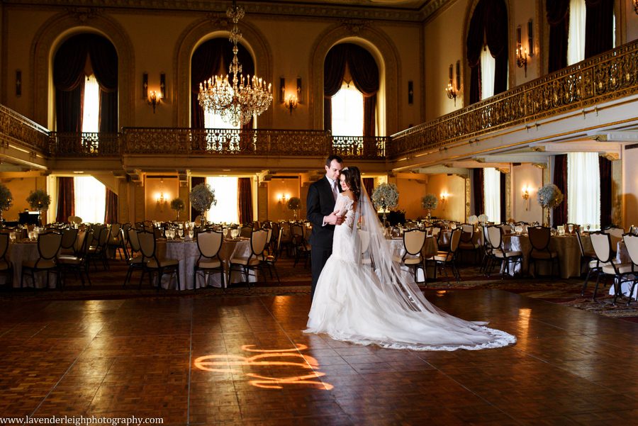 Bride and Groom at the Omni William Penn