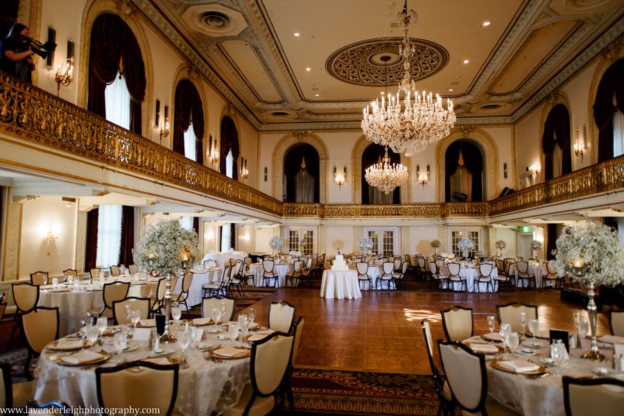 The Grand Ballroom Wedding Reception at the Omni William Penn in Pittsburgh, Pennsylvania
