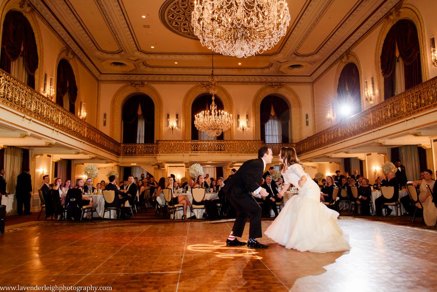 Bride and Groom's First Dance at the Omni William Penn in Pittsburgh, Pennsylvania