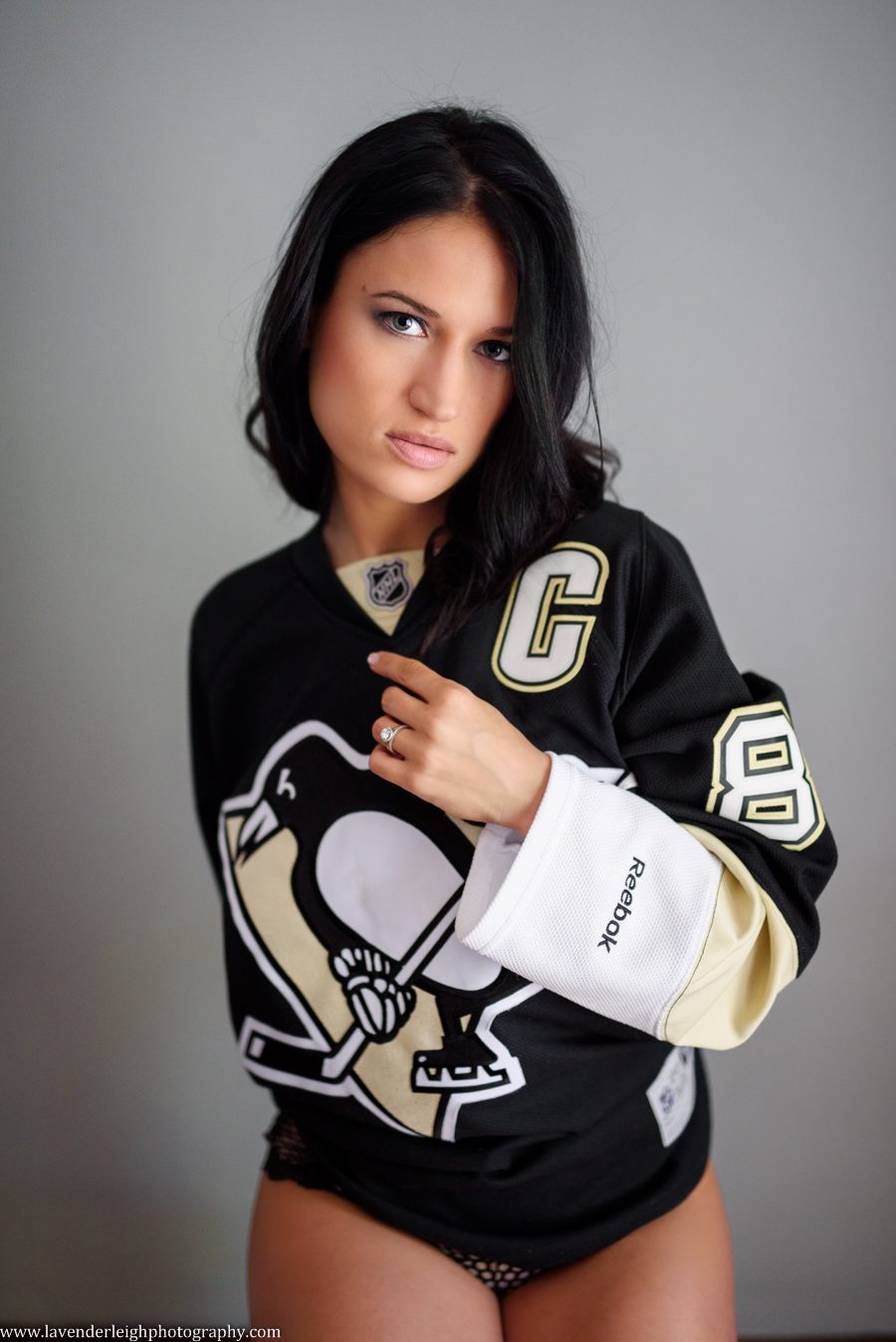 Lavender Leigh Photography, Pennsylvania, boudoir, wedding, engagement, pictures, photos, intimate sessions, little black book, premier, lingerie, in home studio, Pens Jersey, sports, Penguins