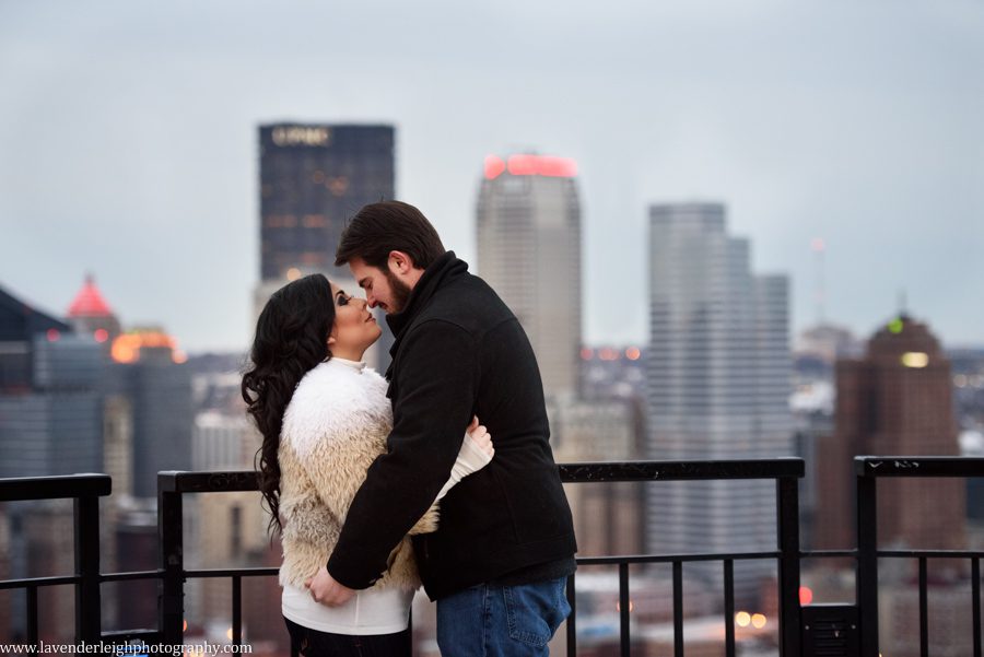 Downtown, Mt. Washington, Overlook, city engagement session, Gateway Center Park, Pittsburgh, wedding photographer, Lavender Leigh Photography, blog