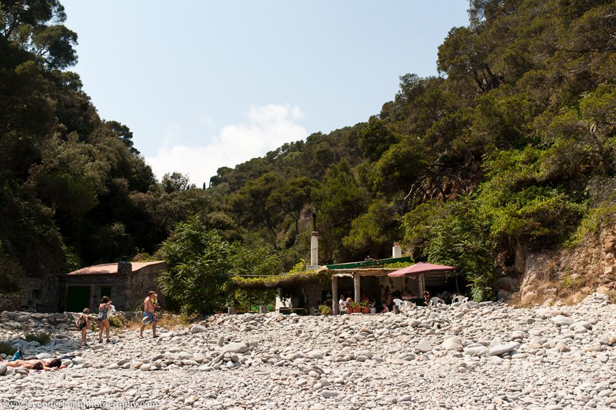 The five table small restaurant at Cala Pedrosa