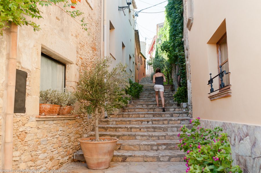 Hiking up to the castle in Begur (it was so windy!)