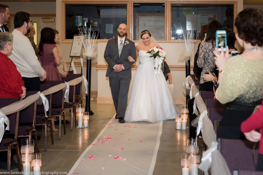 Bride and Father | Ceremony |  Harvest Community Church | Winter Wedding| Pittsburgh Wedding Photographer | Pittsburgh Wedding Photographers | Lavender Leigh Photography | Blog