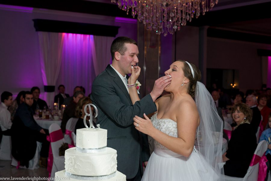 Bride and Groom | Cake Cutting| Crystal Ballroom| Winter Wedding| Pittsburgh Wedding Photographer | Pittsburgh Wedding Photographers | Lavender Leigh Photography | Blog