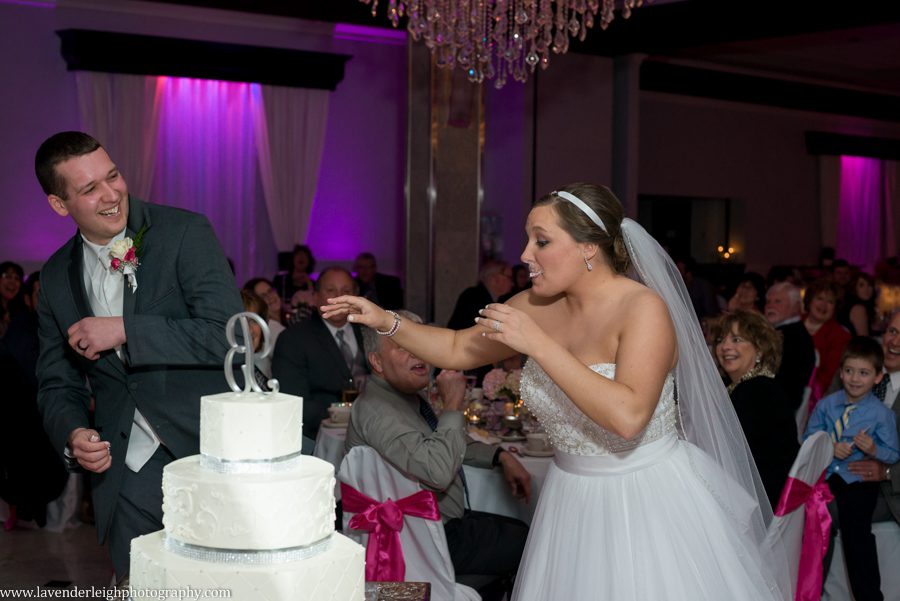 Bride and Groom | Cake Cutting| Crystal Ballroom| Winter Wedding| Pittsburgh Wedding Photographer | Pittsburgh Wedding Photographers | Lavender Leigh Photography | Blog