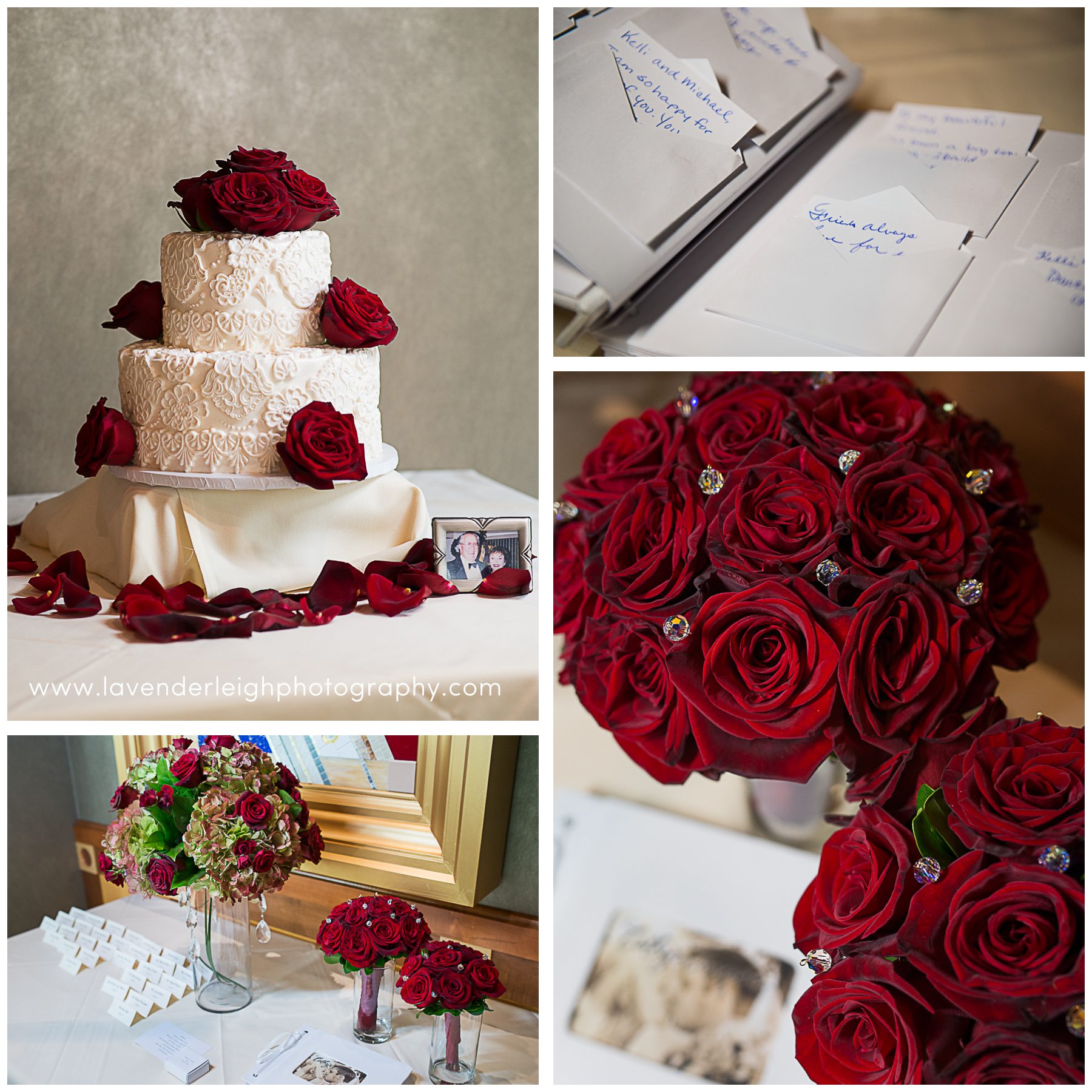 Wedding Decor| Wedding Cake | Bridal Bouquet |  Rose Centerpieces | Downtown Pittsburgh Wedding| Eddie Merlot's Reception | Pittsburgh Wedding Photographer | Pittsburgh Wedding Photographers | Lavender Leigh Photography | Blog