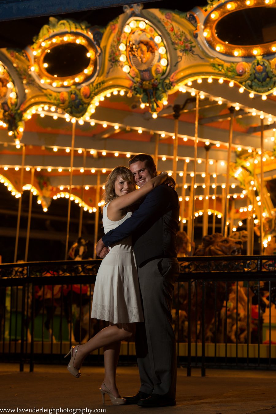 Waterfront Engagement Photographer | Kennywood Engagement Photographer | Pittsburgh Wedding Photographers | Merry Go Round | Swings | Amusement Park | Games| Thunderbold | Lavender Leigh Photography | Blog