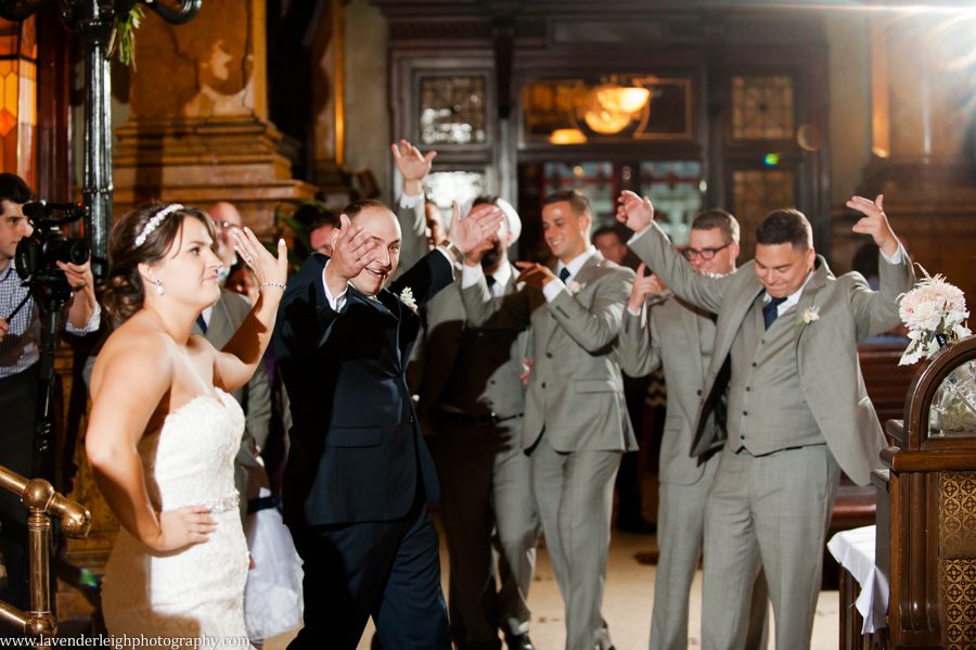 Bride and groom's first dance at their wedding reception at The Grand Concourse in Pittsburgh, Pennsylvania