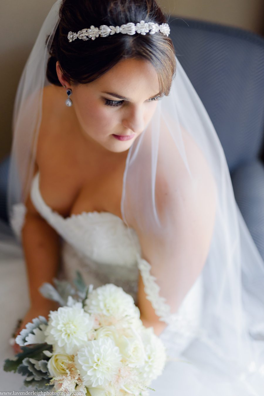 A picture of the bride at the Sheraton Station Square in Pittsburgh, Pennslyvania