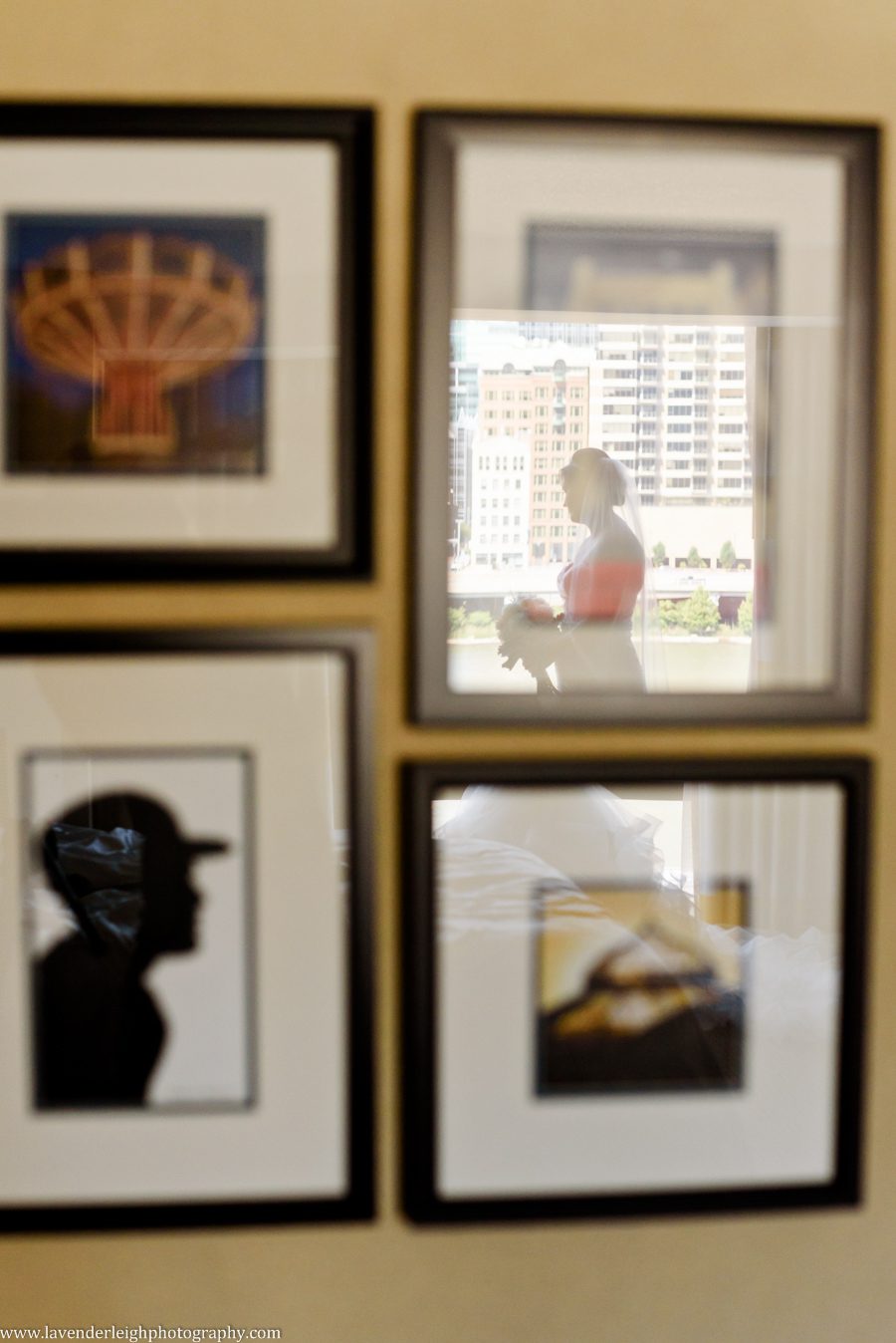 A picture of the bride at the Sheraton Station Square in Pittsburgh, Pennslyvania