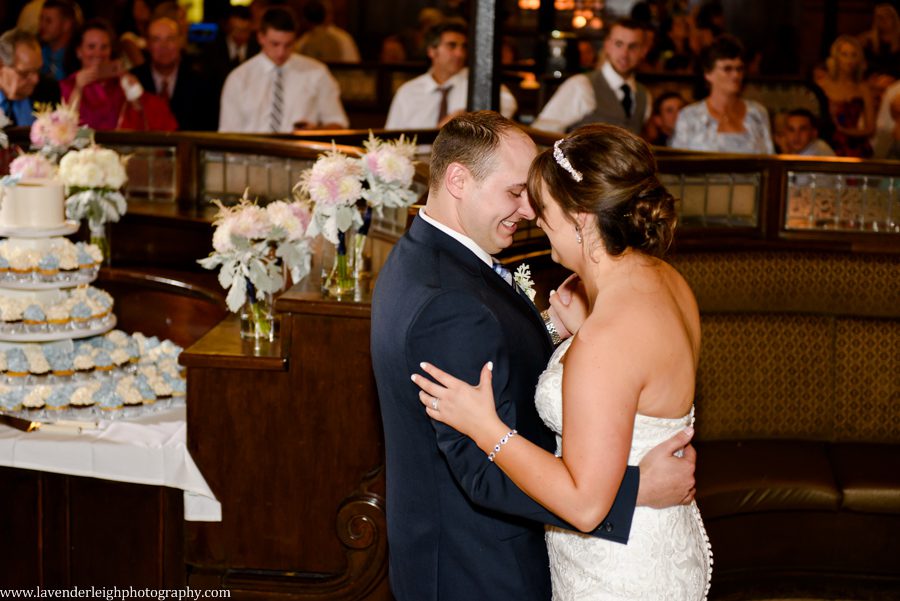 The bride and groom during their first Dance at The Grand Concourse in Pittsburgh, Pennsylvania