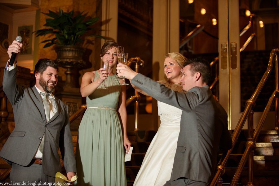 maid of honor, toast, bride, groom, wedding reception, The Grand Concourse