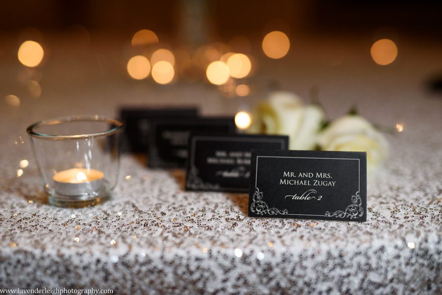 Wedding Escort Cards by Candlelight