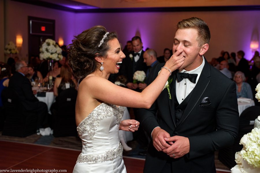 wedding cake, cutting, bride, groom, feeding